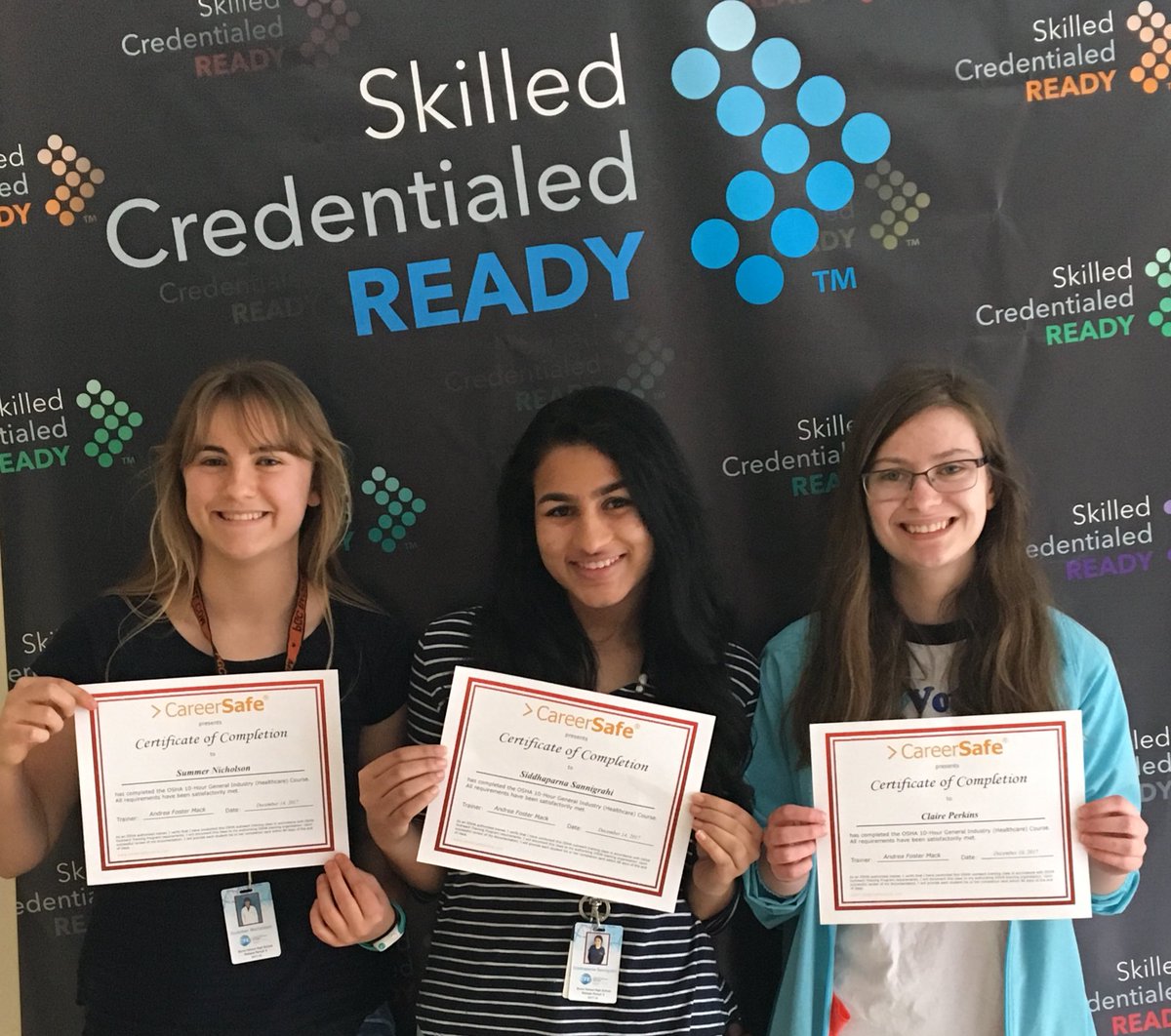 BNHSBiomed's tweet image. OSHA Healthcare Certified! #skilled #credentialed #ready @NisdCTE