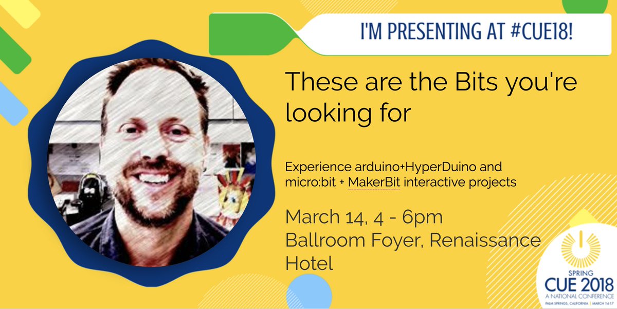 herrplatt's tweet image. #cue18 These are the bits you&apos;re looking for. Experience interactive maker projects with @Hyperduino and #MakerBit March 14 4-6pm