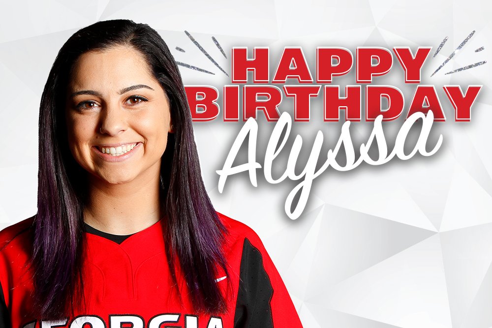 UGASoftball's tweet photo. Help us give big HAPPY BIRTHDAY shoutout to junior @alyssadicarlo2!! 🎂 https://t.co/TKI14wu9jo