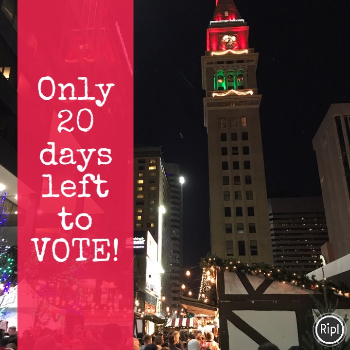 Only 20 days left! Visit denveralist.cityvoter.com/Denver-Christk… to vote for your favorite Denver Festival! We hope that is YOURS TRULY 😍 🤞#DenverChristkindlMarket #AList #VoteNow #Denver via ripl.com