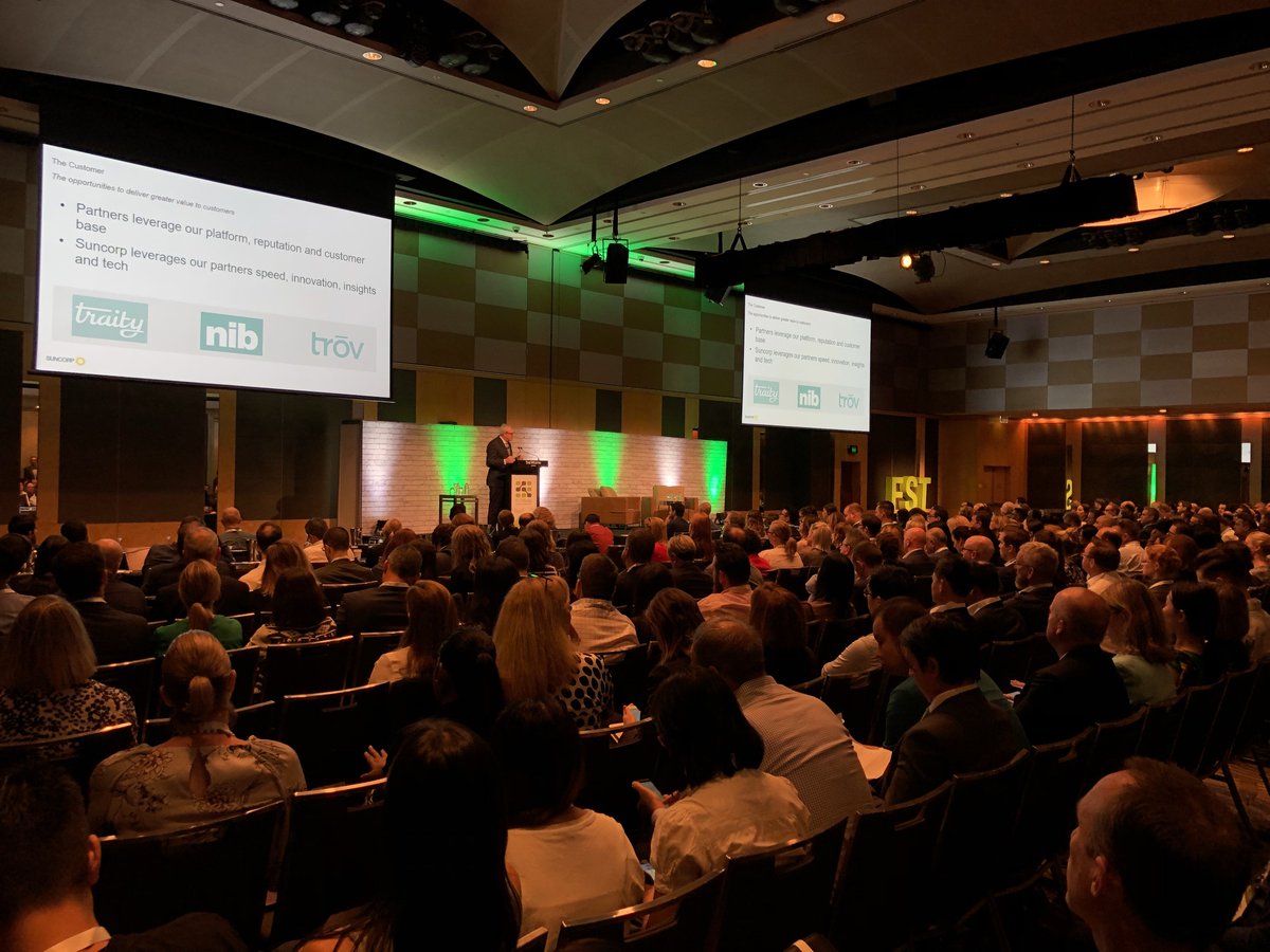 FSTMedia's tweet photo. Gary Dransfield from @SuncorpGroup talking how integrating IBM Waston artificial intelligence has created value for their customers #SydInsurance https://t.co/Ie5XIRdlNm