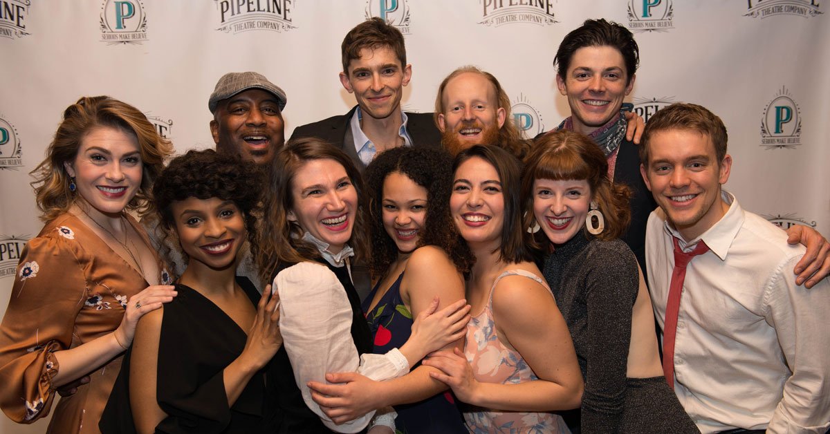 theatermania's tweet photo. PIX: @KateLoprest &amp; company of @pipelinetheatre's FOLK WANDERING celebrate opening night → https://t.co/O0dNWHevqc https://t.co/4c5Nv3JvCL