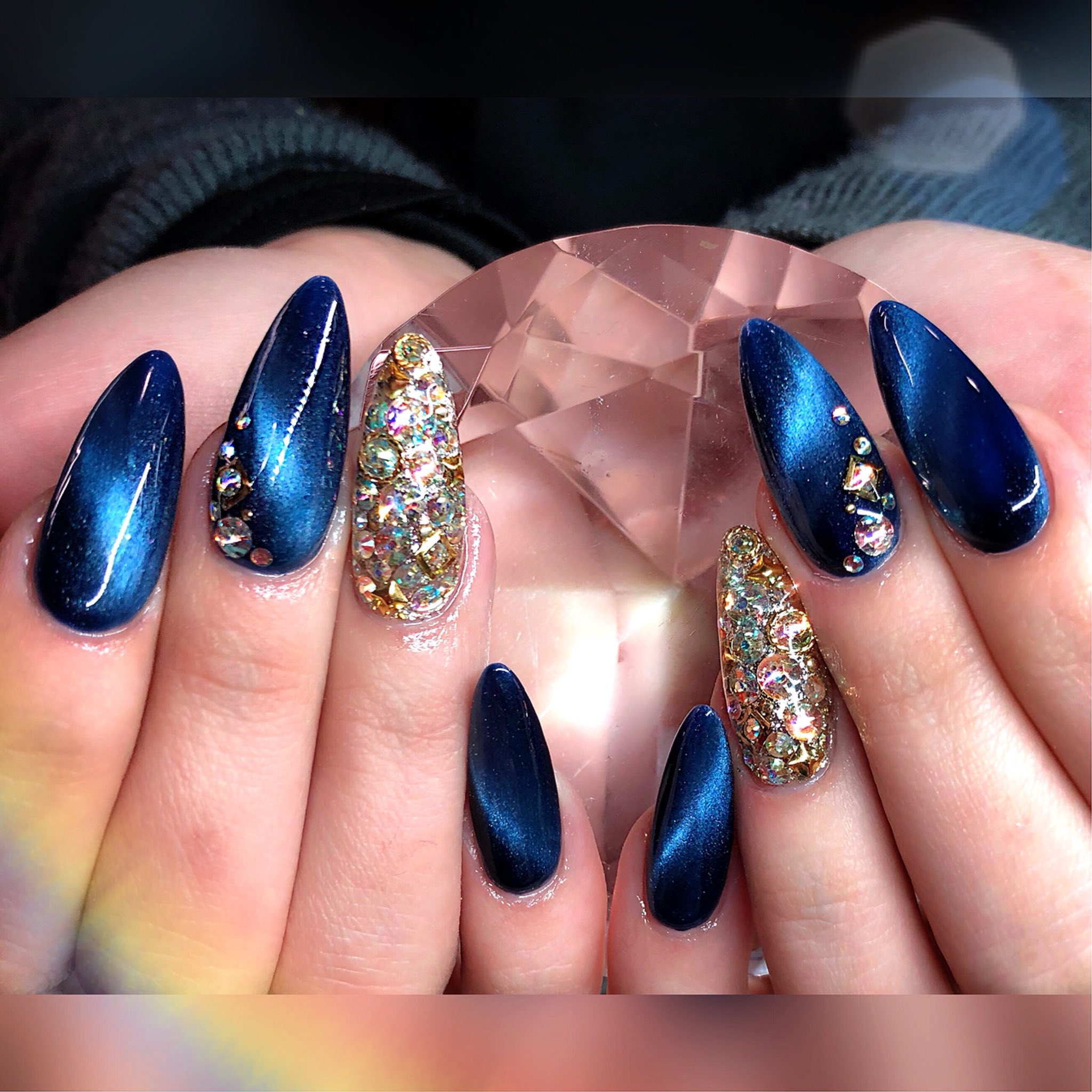ꮯᴴᴵᴮᴵ Na Twitteru お客様nail ﾟ Magnet Cat S Eye Nail Love Cute Nails Nailart Naildesign Fashion Blue Silver Beautiful Longnails Catseyes 可愛い 美甲 ロングネイル ネイル ジェルネイル ジェル ネイルデザイン