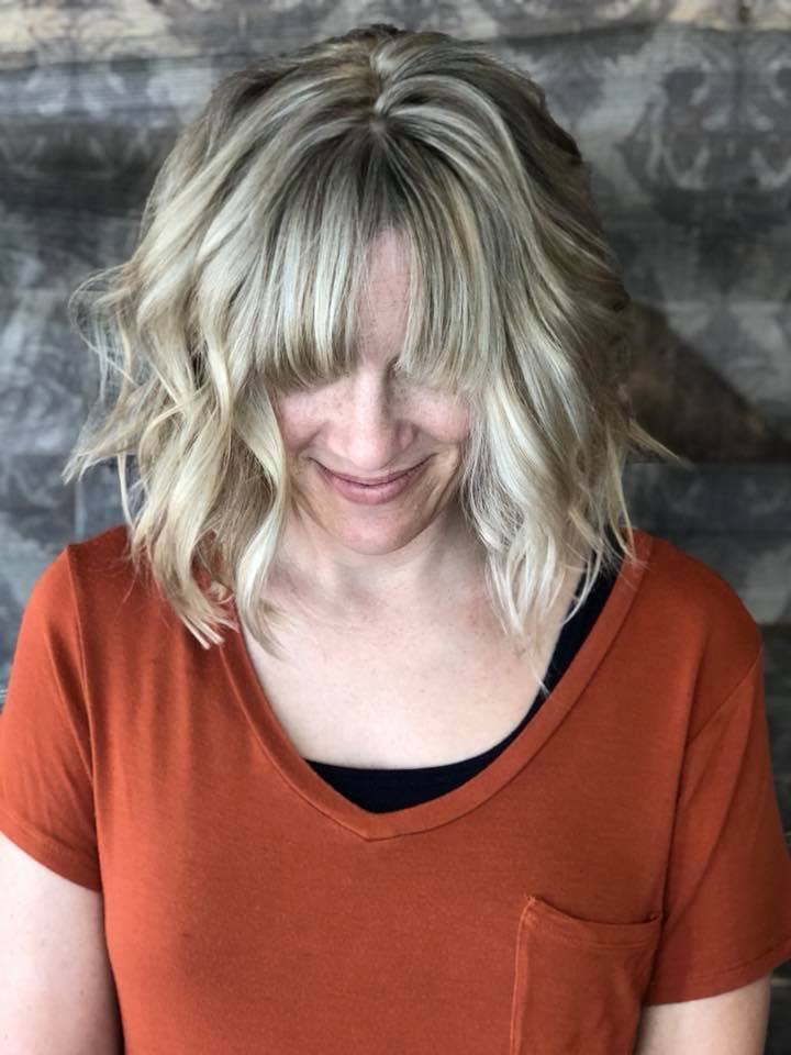 This mama is ready for her close up! Bangs and fresh highlights by Holly!