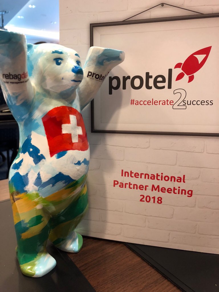 rebagdata's tweet photo. We did it again - der @protel Bär für die meisten Neuinstallationen protel und protel Air. Wir sind stolz auf unser #rebagdata Team 👍🏻 #accelerate2success #protelfamily https://t.co/2MBdiMuwwx