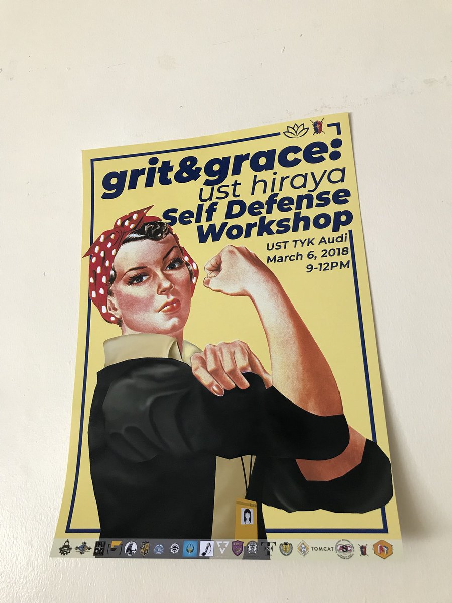 ust_hiraya's tweet photo. You guys can still come by and learn some self-defense tips from UST FMA! #ItStartsWithUs #GritAndGrace #USTWomensWeek2018 #HERevolution https://t.co/Z1902CZMU2