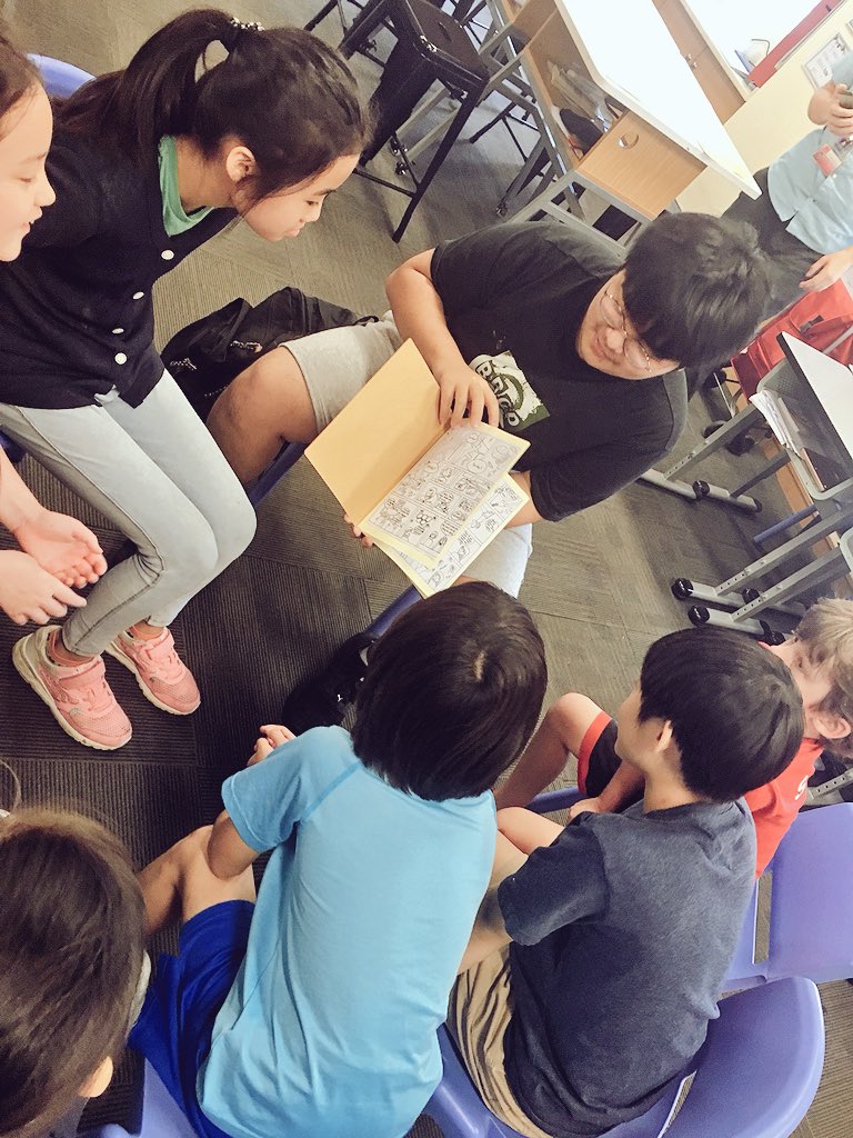 cecigomez_g's tweet photo. The #textconnections (not to mention the personal ones) being made today @ #sisrocks during the #graphicnovel showcase are nothing short of MAGICAL✨ ~ #studentmentors #collaborativeteachers #authenticlearning • @baci_abroad  @mr_shep63 @bannerbenjamin @susankim421 @sis_eal https://t.co/kgvfkDsjTH