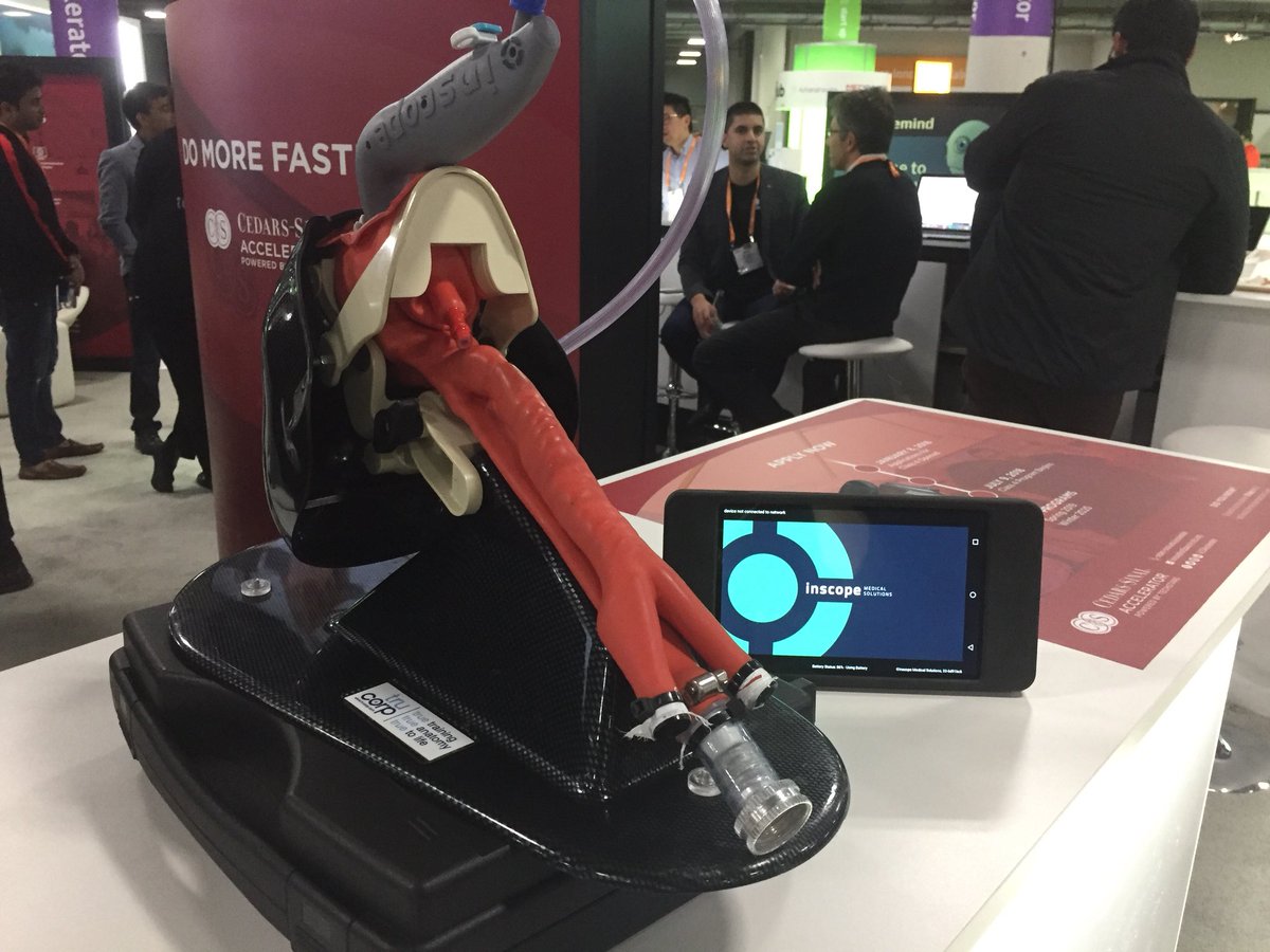 All set up at <a href="/HIMSS/">HIMSS</a>. Come visit us at the @CedarsInnovate booth 99000 Hall G for a sneak peak of Inscope’s latest innovations!