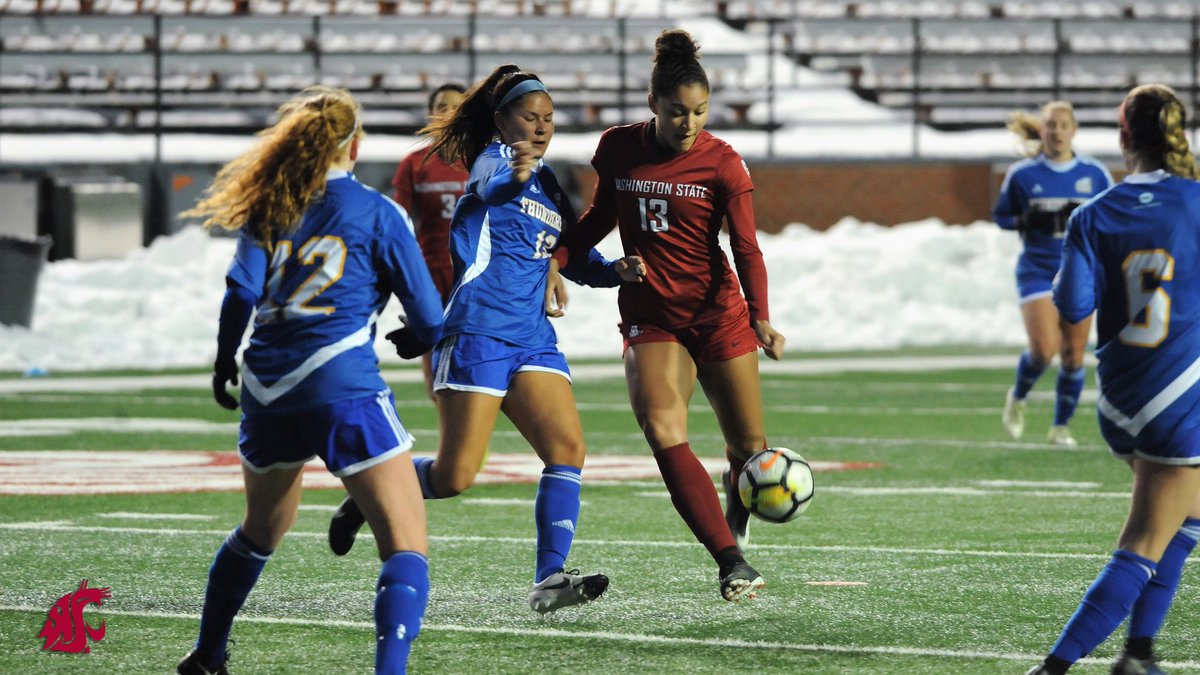 WSUCougarSoccer's tweet photo. It may have been a cold night but it was hot on the field. A nice 3-0 win over UBC at Martin Stadium. #GoCougs https://t.co/VCYlgMkfJZ