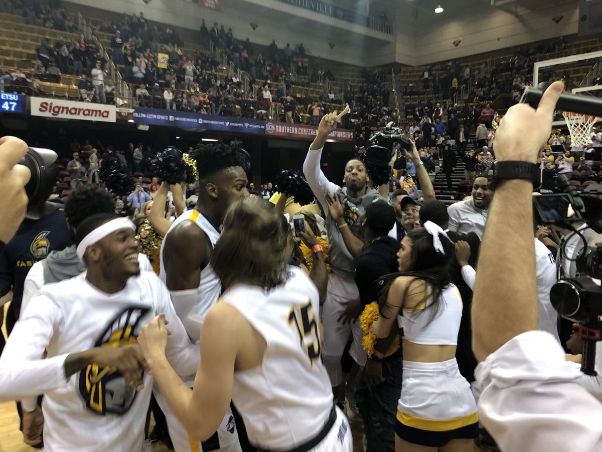 CHAMPIONS!!!! <a href="/UNCGBasketball/">UNCG Basketball</a> wins the <a href="/SoConSports/">The Southern Conference</a> Championship!!! NCAA BOUND!! #letsgoG