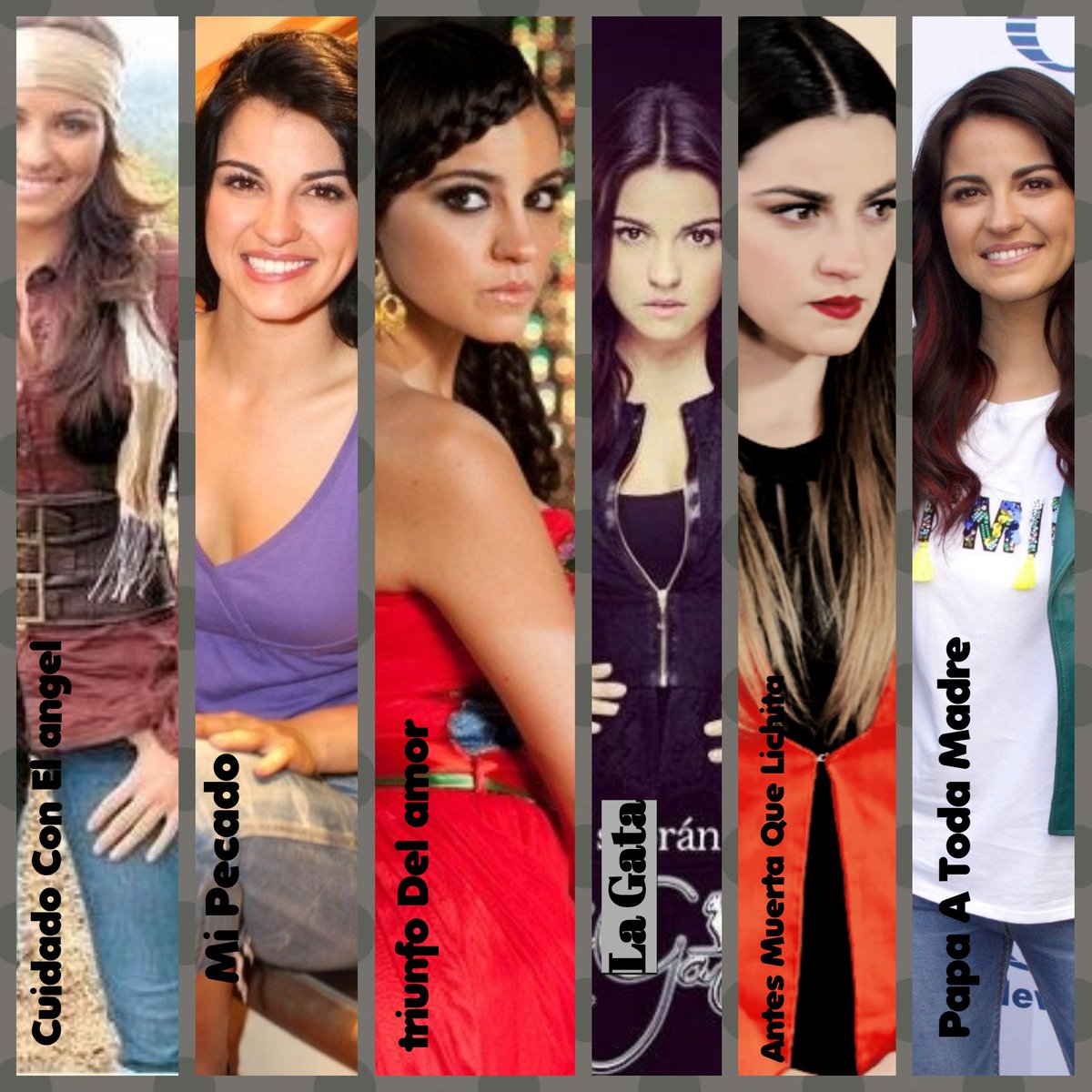 mundonoveleromx's tweet photo. Personaje Favorito de @MaiteOficial ! 

 🎞 #CuidadoConElAngel (Marichuy) 
🎞 #MiPecado (Lucrecia) 
🎞 #TriunfoDelAmor (Maria) 
🎞 #LaGata (Esmeralda) 
🎞 #AntesMuertaQueLichita (Alicia) 
🎞 #papaATM (Renee)
#MundoNovelero ! https://t.co/PhZtEhS47O