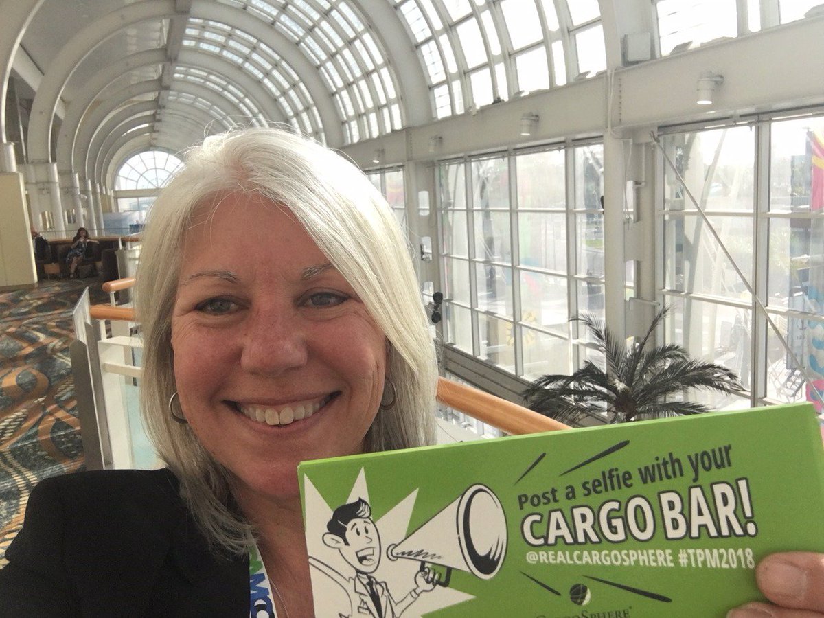 RealCargoSphere's tweet photo. More great #cargobar selfies from TPM2018! Show us your smiles and tweet us your selfies! https://t.co/LovbJEwM7D