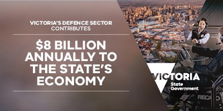 Global_Vic's tweet photo. Victoria’s defence sector is an important part of the state’s economy #vicdefence #jobsvic https://t.co/cwhkpKPuML  @BenCarrollMP @philipdalidakis https://t.co/TVjC1UIT2W
