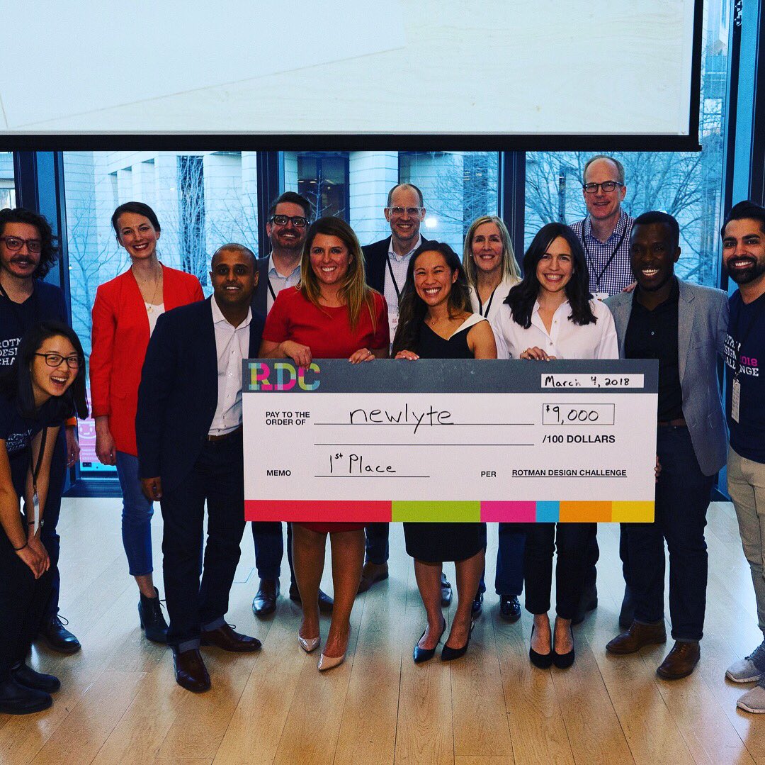 rotmandesign's tweet photo. Congrats to our 1st Place winners: Team NewLyte from @rotmanschool ๐ฅParth Patel, Andrea Lo, Michael Bosompra, Hande Akseki, Anela Dujsic ๐
#rotmandesignchallenge #RDC2018 #RDCxCIBC @MKBosompra https://t.co/am0aGTBNgK
