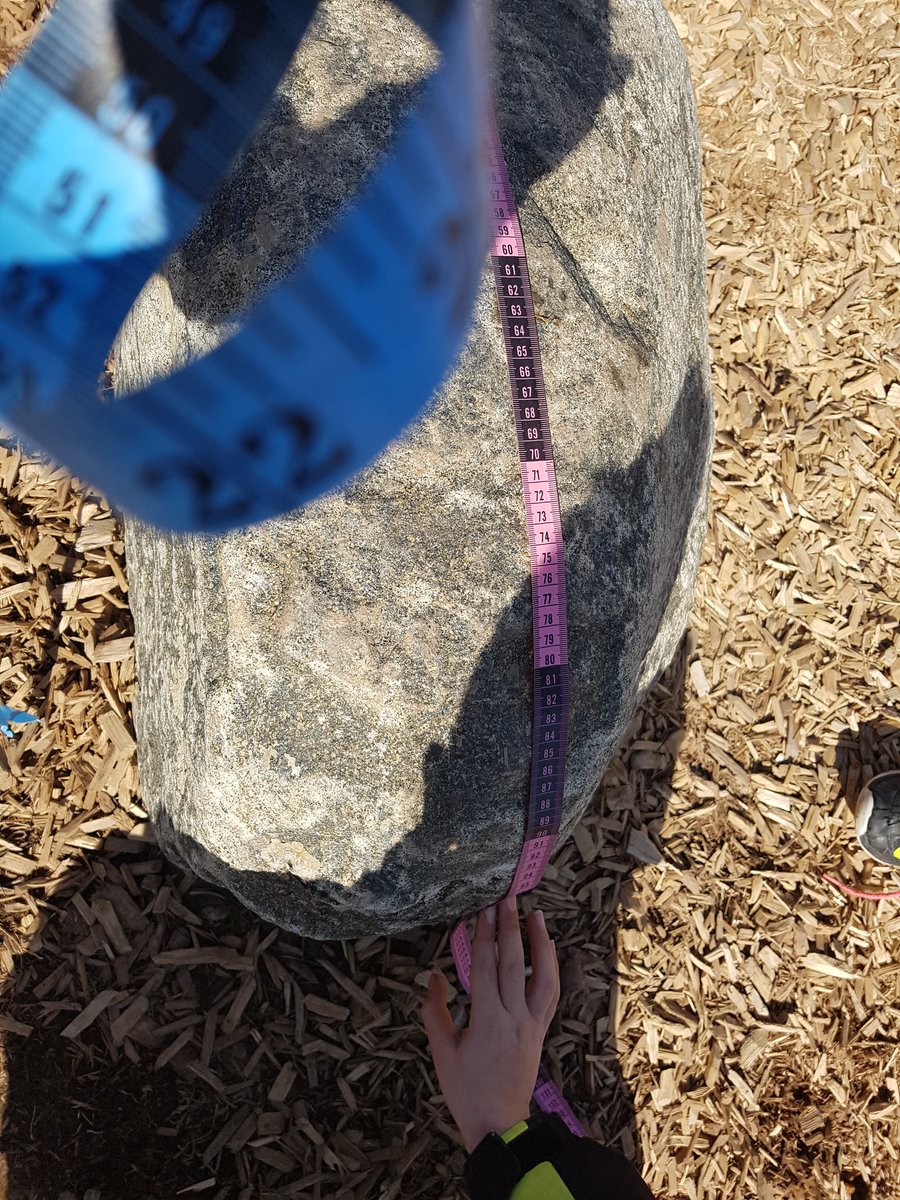 MrsShewchuk's tweet photo. Since it was so nice out today, we decided to go on a metre scavenger hunt outside. We needed to find things around our schoolyard that we estimated were a metre and measured it to see how close we were.   #outdoorlearning #handsonlearning https://t.co/l6iNBTvJnz