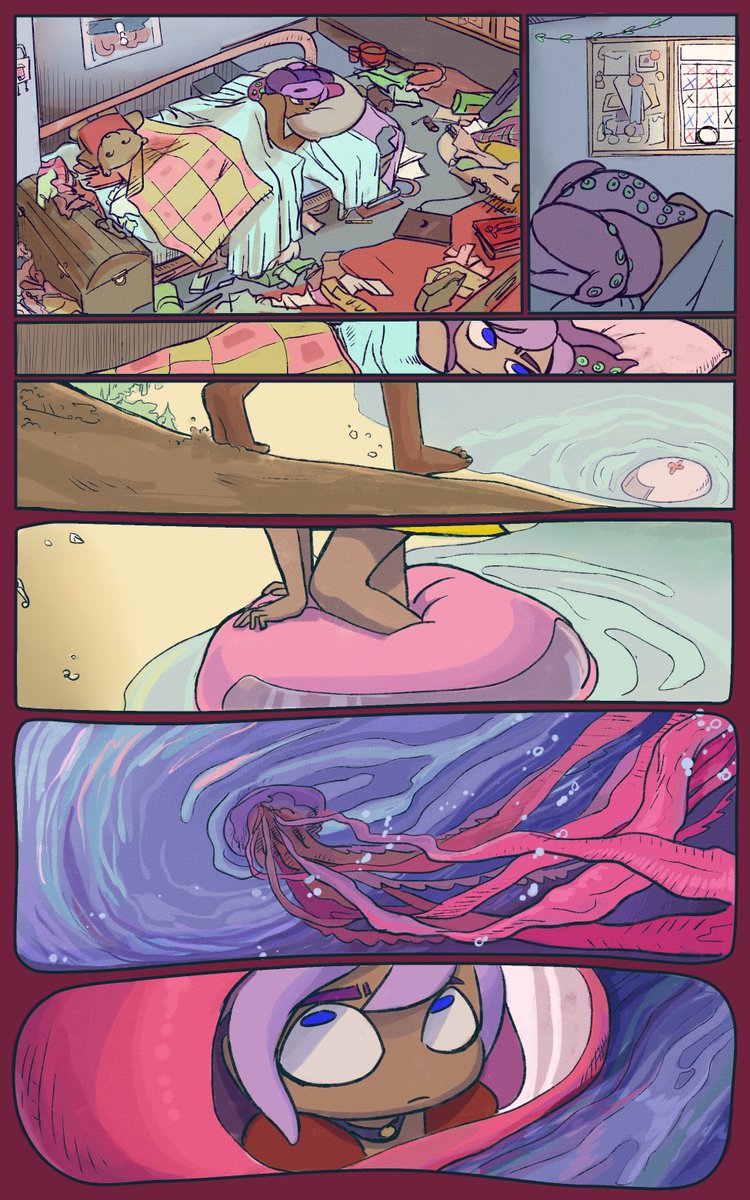Aubrianna113's tweet photo. Made a new page today

#comic #graphicarts #jellyfish #cartoon #characters #beach #bedroom #messyroom #design #comicstrip #underwater https://t.co/z5mA4ee6j7