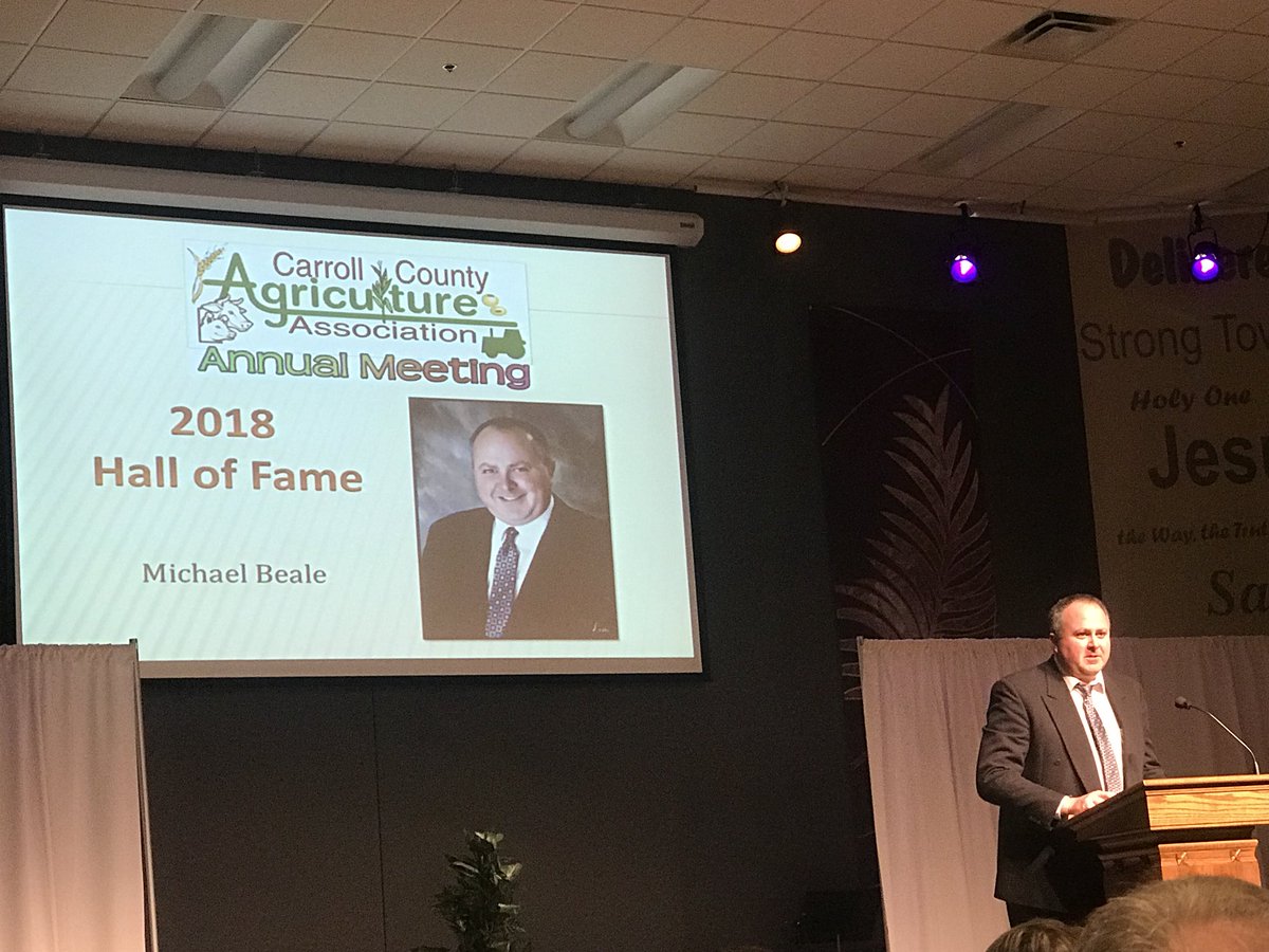 INFBGreg's tweet photo. Mike Beale honored by Carroll Co Ag Assn. Congrats Mike!! https://t.co/Z0OeIv0pbo