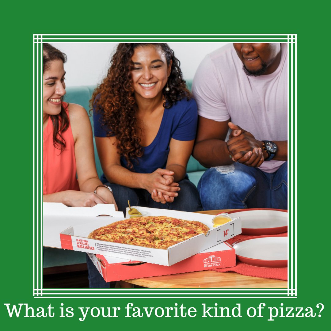 PJ_Moses_Lake's tweet photo. What is your favorite kind of pizza? 
A. The Works 
B. Pepperoni 
C. Hawaiian 
D. Other https://t.co/LesMMcAiLM