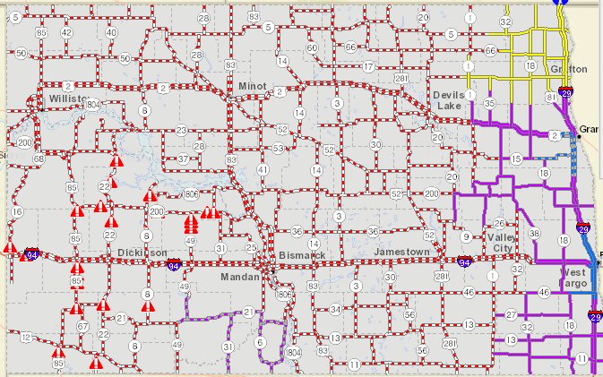 Bowman_County's tweet photo. No travel covers pretty much the whole state. Stay home, stay safe. #bowmancounty #notravel #blizzard #zerovisibility #winterstorm https://t.co/1g9O46kwtx