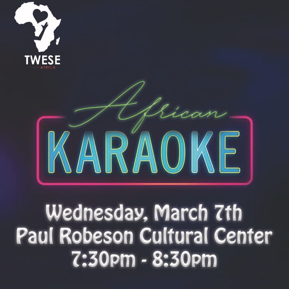 Do you have talent? Can you sing like Tiwa? 👀Come join us this Wednesday at the PRCC for African Karaoke!! Take a minute to distress from exams, see you all there! 😊🎤