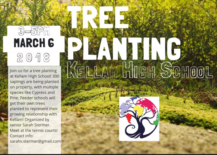 MissionGPlanet's tweet photo. Tree planting at Kellam March 6th! Help us grow a brighter future! @KellamHigh @KHSNobleTeens @BioKnights #treeplanting #kellamhighschool https://t.co/Y1DNkjzgRb