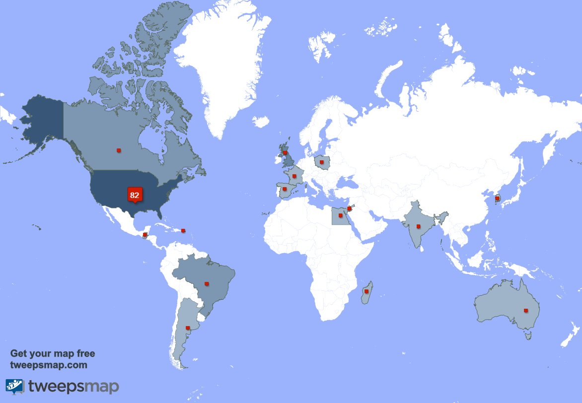 My followers live in USA (79%), UK.(6%)... Get your free map: tweepsmap.com/!ycurpcrfect
