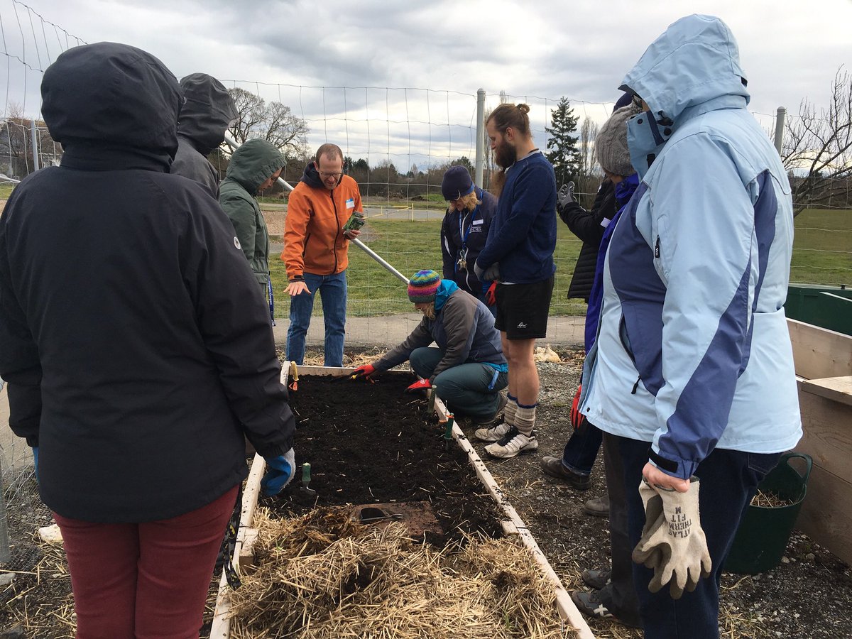 KimZumach's tweet photo. It was inspiring to spend time in the @CMSgoesgreen @ColquitzCougars garden after work today with some great people. Looking forward to using the space as an outdoor classroom soon! Thanks @LifeCyclesPrjct #sd61learn https://t.co/ArPUyLK4he