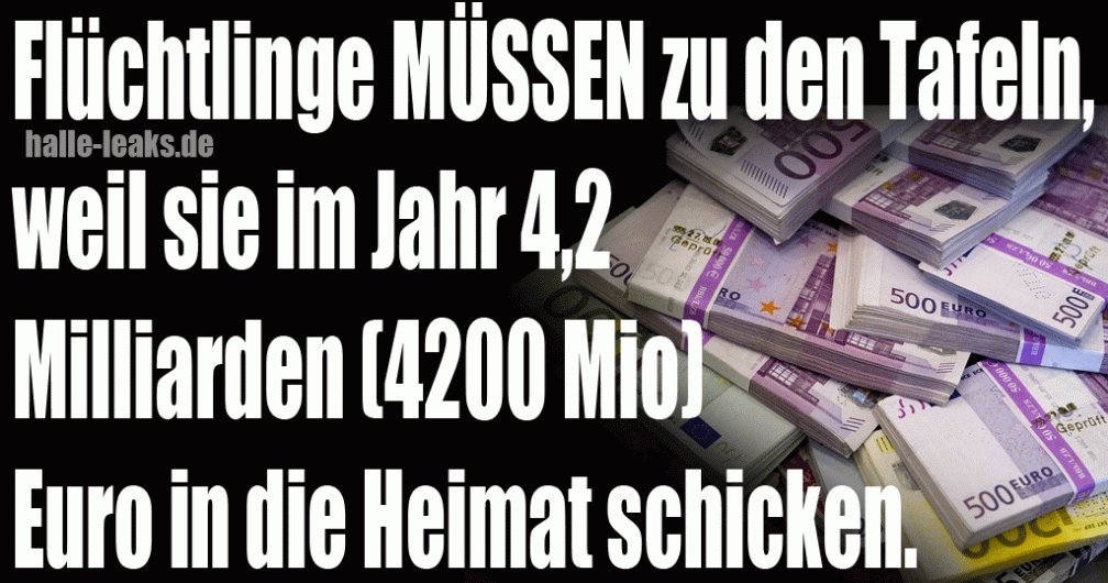John Die Fluchtlinge Gehen Nicht Zur Tafel Weil Sie Bedurftig Sind Sondern Weil Sie Neben Der Kostenlos Erhaltenen Wohnung Und Kostenloser Krankenversicherung Ihr Monatliches Geld Zuruck In Die Heimat Schicken