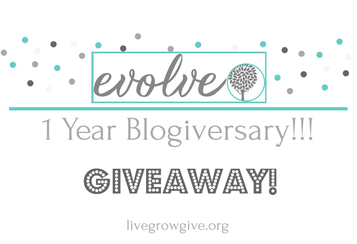 LiveGrowGiveorg's tweet photo. It's a giveaway! @kristascookin is giving away 5 prizes for Evolve's 1 Year Blogiversary! Come check it out: https://t.co/xKytZcnFtb #livegrowgive #giveaway https://t.co/boFaFVoAfb