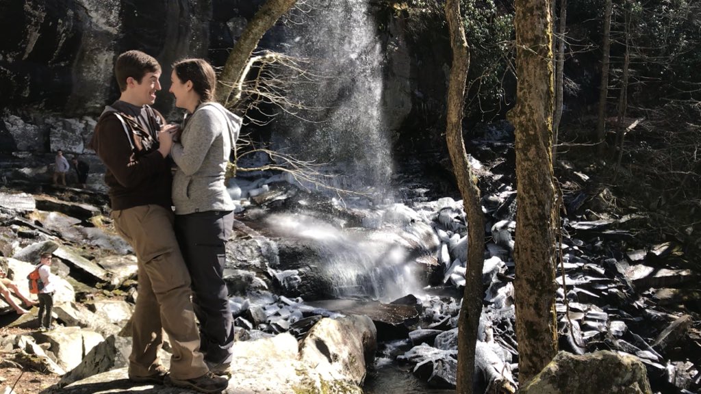 RennyOfYore's tweet image. There is a reason I was indisposed this weekend and did not stream (you know... for more than just school reasons) I have some news to share with all of my internet friends!!!
We met at this spot 6&amp;amp;1/2 half years ago! #Engaged #GreatSmokyMountains #GSMNP #RainbowFalls #SheSaidYes