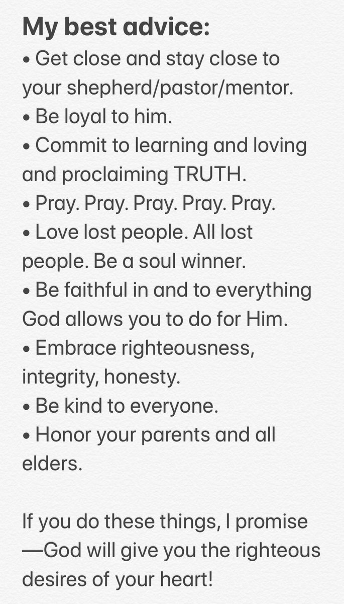ijcunningham's tweet photo. A very sincere young man. Hungry for God. Wants to be used by God. He ask, “What’s your best advice for a 19 yr old who wants to bring God glory?” Here’s my answer, see attached ... https://t.co/q55RDKksH4