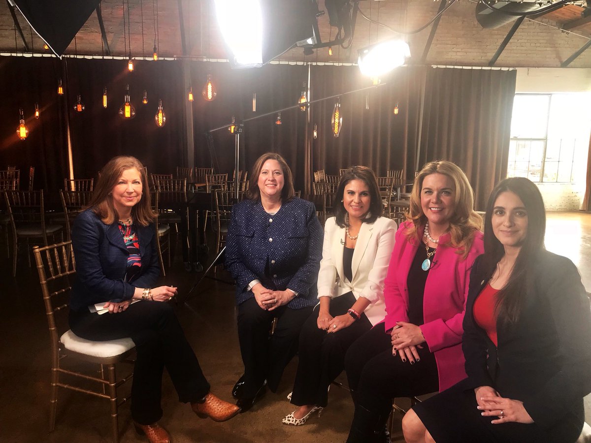 JanCBS's tweet photo. With record numbers of women running for office, we sat down with 2 Rs and 2 Ds in Texas to find out why they’re running now—and how more women in office will help change politics. Tomorrow on @CBSThisMorning.  @juliejohnsontx @ramos4texas @SarverForTexas @blanco4congress https://t.co/S6fowigJZM