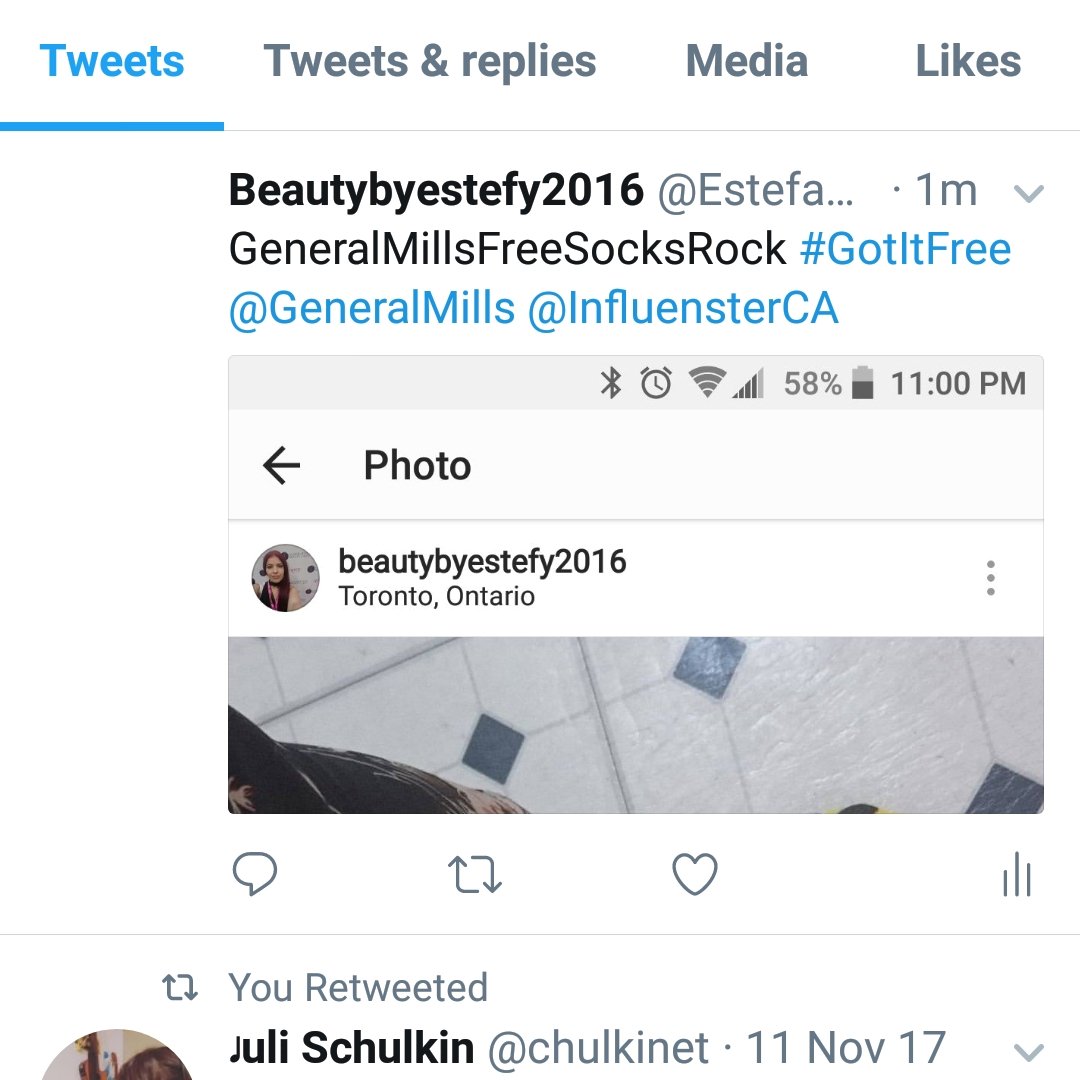 EstefaniaBdjs's tweet photo. #GeneralMillsFreeSocksRock #GotItFree @GeneralMills @InfluensterCA https://t.co/bFD3ZIKxY7