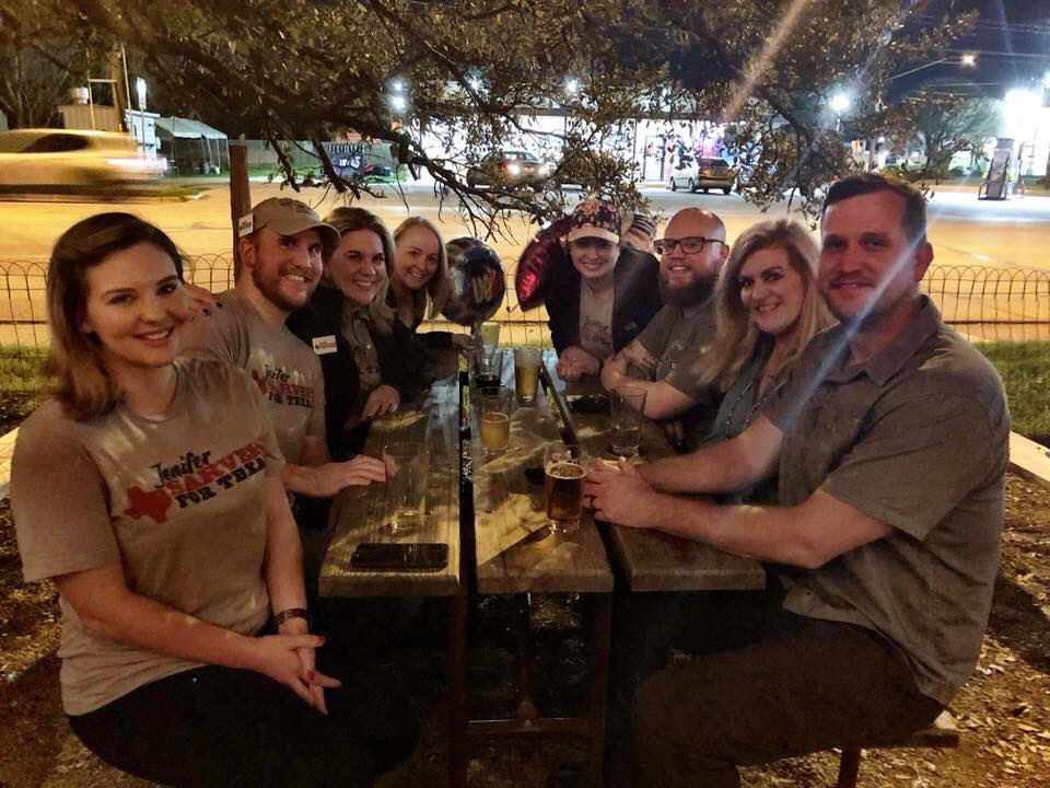 SarverforTexas's tweet photo. Awesome end to the #SarverBarnstormofTX21 tour! Fun crowd of supporters at our 10th and final stop at @RadioCoffeeBeer. Ready for Election Day! https://t.co/pbyQSA7Ajv