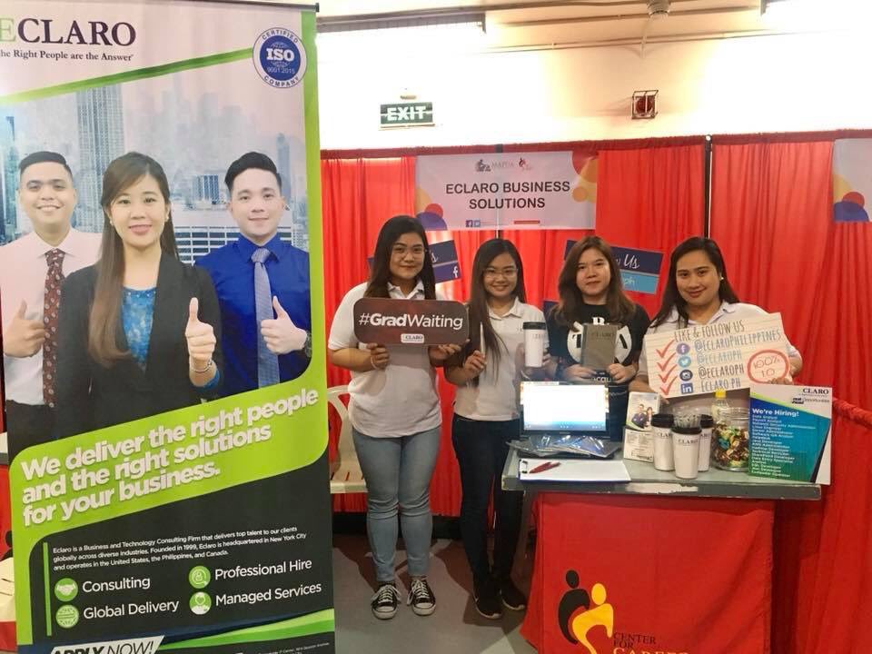 EclaroPh's tweet photo. #Mapuans! Come visit our booth at the Center for Career Services happening at your gymnasium.
#jobfair #EclaroGoesToMapua https://t.co/Haxe06hZKv