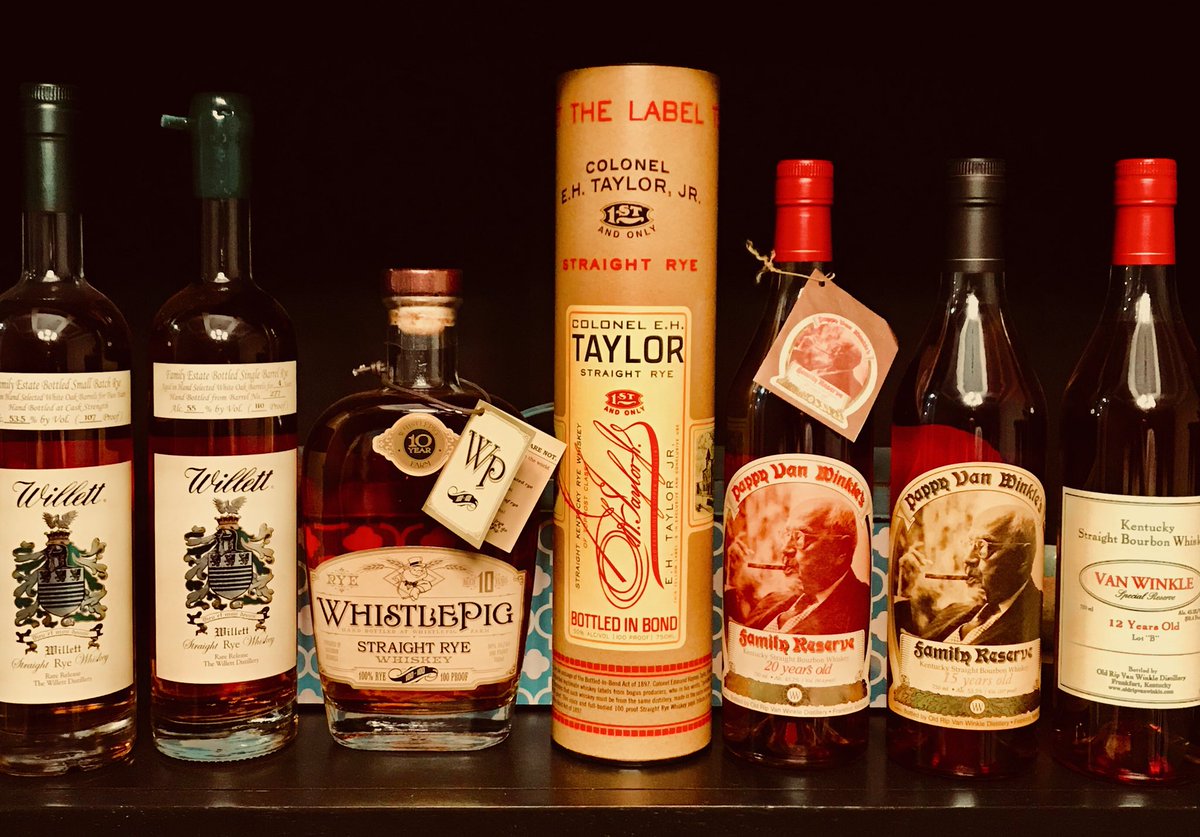 CJGuercio's tweet photo. @bourbonblog @GoBourbon @WillettWhiskey @BuffaloTrace some of my collection in no particular order. https://t.co/Mndlei48mg