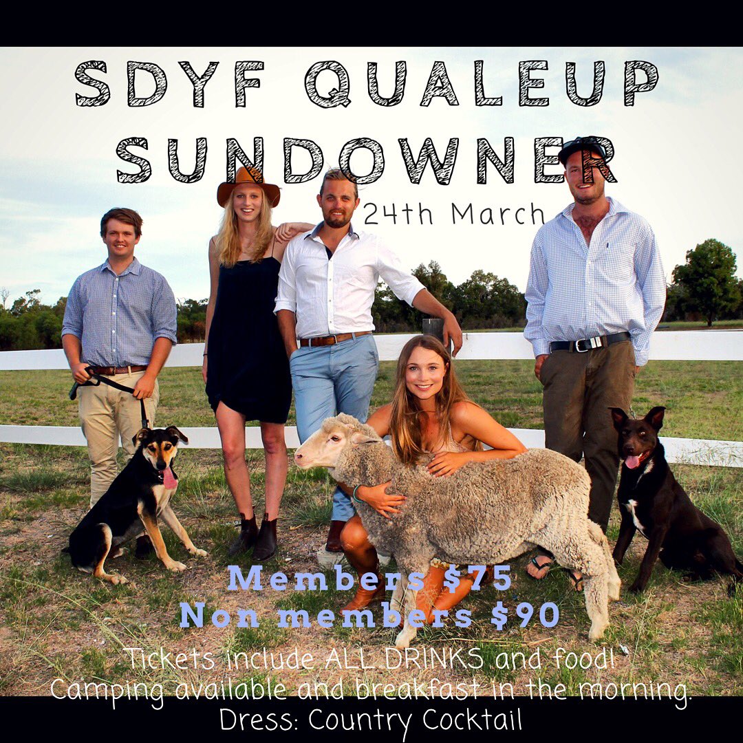 Tickets available now for the 2018 Qualeup Sundowner!
Ticke includes all food &amp; drink &amp; unlimited good times 😄🥂💃🏼🎼🤙🏽
trybooking.com/UMCE