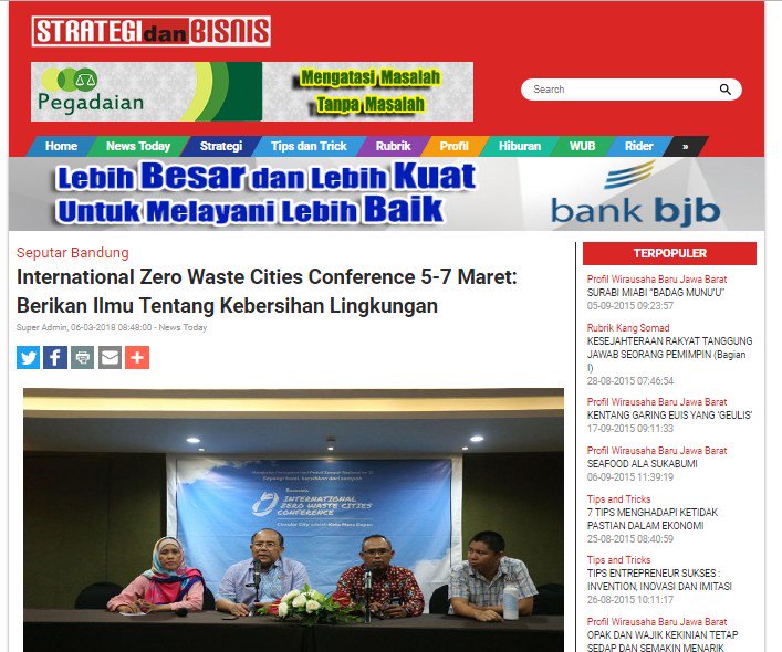 asrisyn5's tweet photo. International Zero Waste Cities Conference 5-7 Maret: Berikan Ilmu Tentang Kebersihan Lingkungan https://t.co/ShAPVjxqes #medicare #Pensiunpreneur #Entrepreneur #leadership #businesstoday #berita #artikel #News #Sport #olahraga #Sportnews #Technews #technology #technologies https://t.co/qNKPE5Kyoz