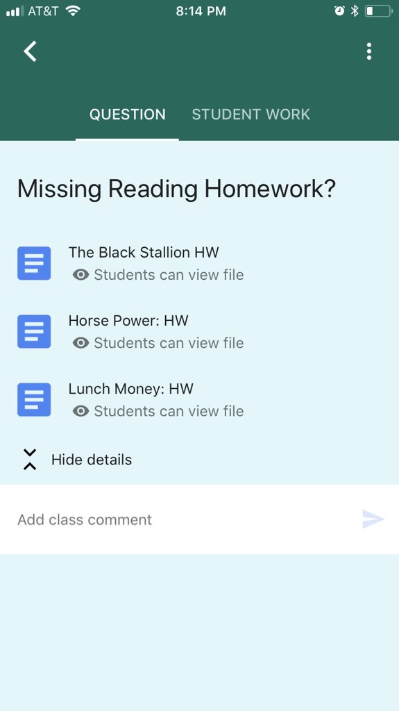 It’s the last week of the quarter, instead of hunting kids down, I just posted the assignments I know students might be missing. They can take care of it from there. #IHMarchMadness #GoogleClassroom