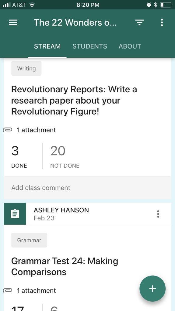 Having my students create and turn in papers on Google Classroom is so nice! I’m never huntin down papers! #IHMarchMadness #GoogleClassroom
