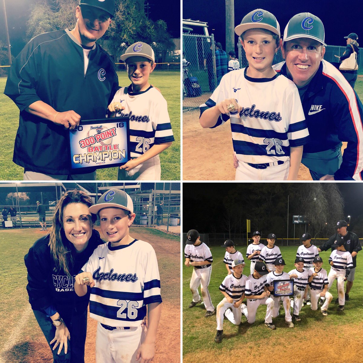 c_blinka's tweet photo. Late night and a long weekend but certainly worth it. Congrats to the 10u Cyclones on the first championship of the season. #BlinkaBoys #Baseball #Cyclones #Champs https://t.co/noVzAt1BNK