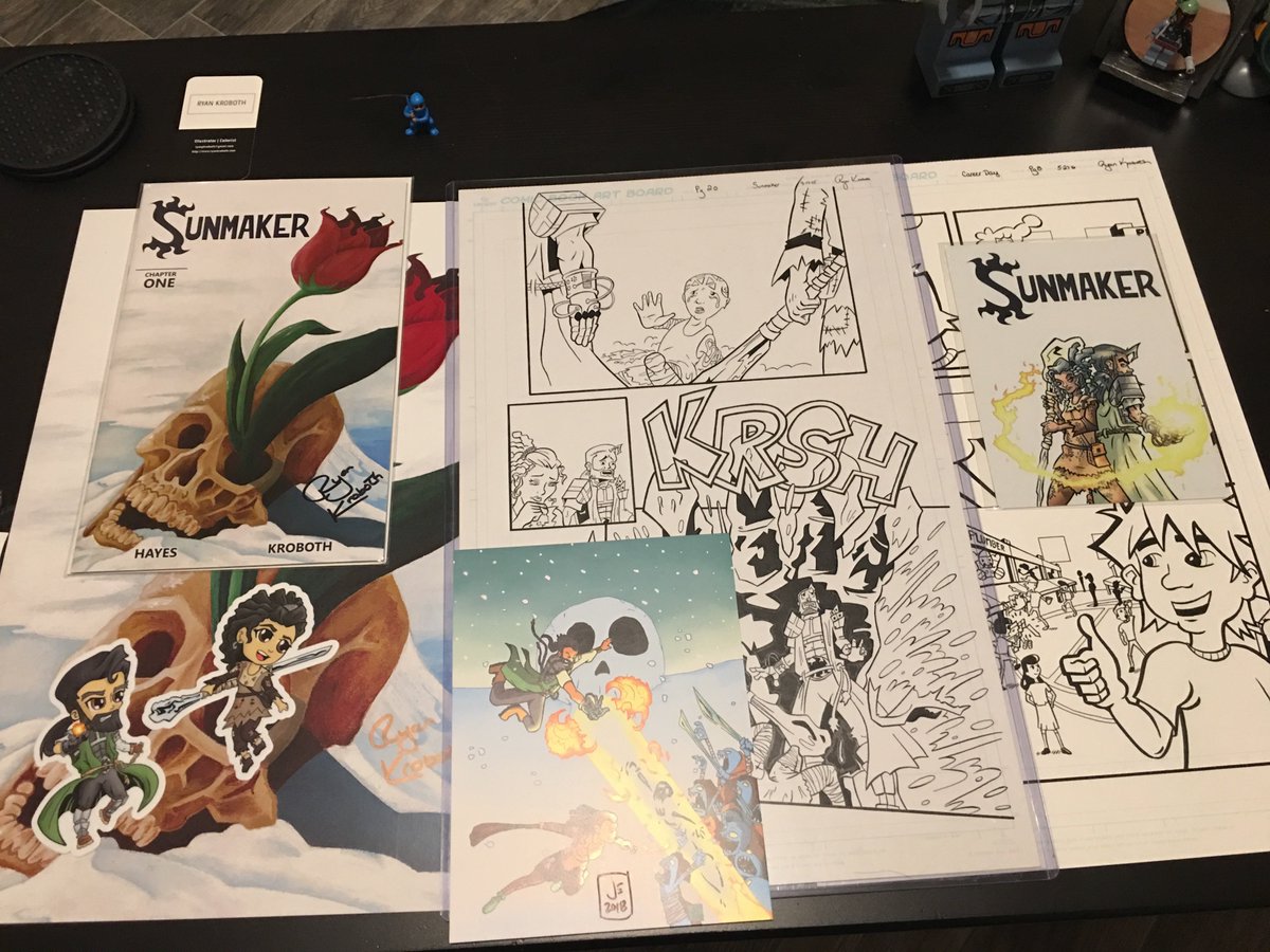 winpictures1's tweet photo. Thanks @Darkhalf5 for the Kickstarter haul for Sunmaker - https://t.co/OQ8BEZ3hCx #sunmakercomic #indiecomics https://t.co/LWTVc79CLv