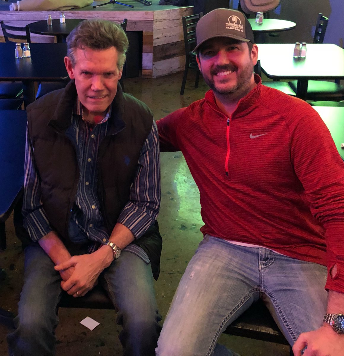 It was an incredible honor having @randytravis in our crowd tonight for the @songsuffragette show!! Thanks Randy! #LetTheGirlsPlay #thelisteningroom #nashville #randytravis #music