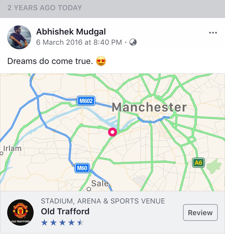 AbhishekMudgal_'s tweet photo. Because few things are always worth sharing. #Part2 #FBThrowback #OldTrafford https://t.co/97pX4CAiPB