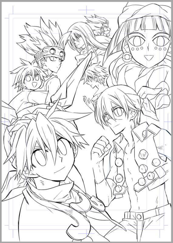 楊戩本だからあとで楊戩描いて別レイヤーで入れようと思ってたら楊戩を忘れたままペン入れまで行ってしまうという大事故が発生した 