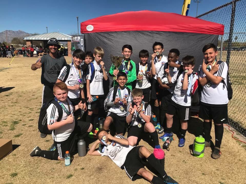 PlayTVSC's tweet photo. TVSC 05 Boys Pima Cup 2018 CHAMPIONS!  Congrats on an undefeated weekend! #itsbetterhere https://t.co/HY1oM2bWnZ