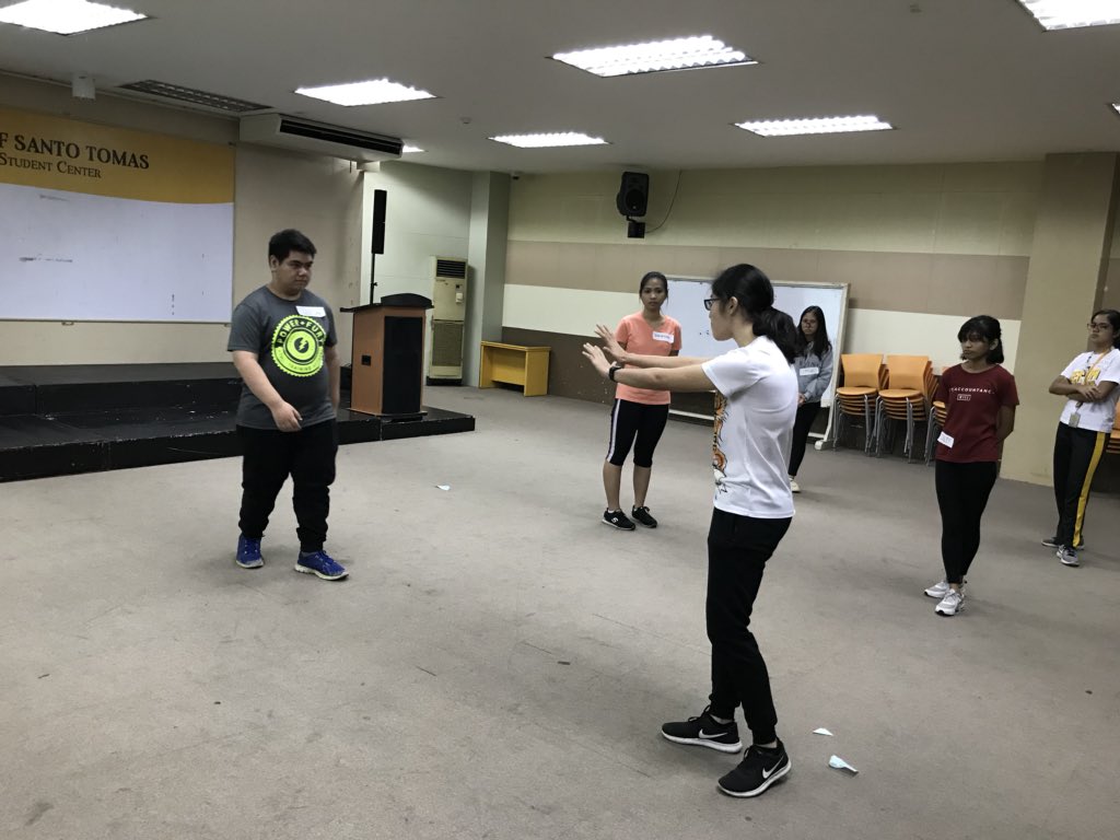 ust_hiraya's tweet photo. “Your eyes can speak a lot. You must convince yourself or your body to project a demeanor to convince the other person not to come any closer” #USTWomensWeek2018 #ItStartsWithUs #GritAndGrace #HERevolution https://t.co/nRuGyVbsJS