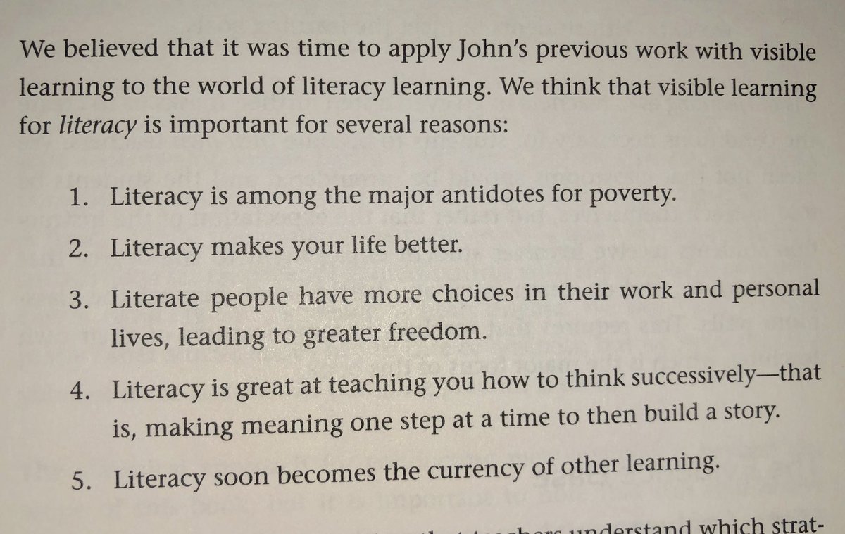Starting #6 of #sixtybooks &amp; I’m loving it! “Every student deserves a great teacher, not by chance, but by design” -Visible Learning for Literacy. As a huge <a href="/john_hattie/">John Hattie</a> fan, I’m sold on visible learning for literacy. Who wouldn’t want to look impact of instruction on learning?