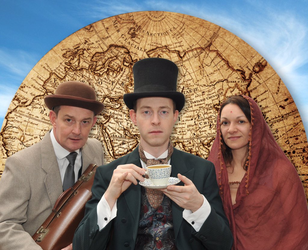 FrodshamPlayers's tweet photo. Meet Mr Fogg, Passepartout &amp; Mrs Aouda! Are you ready to go around the world with us? Tickets on sale now! #atwied #frodsham #julesverne #acting #cheshire https://t.co/tMW8nn6hs2
