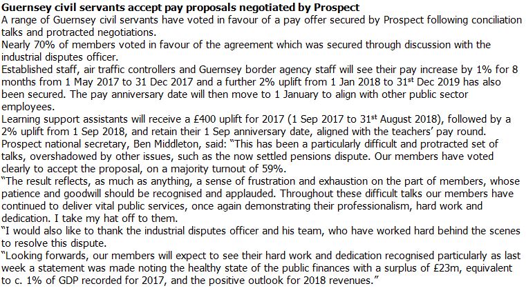 The <a href="/ProspectUnion/">Prospect Union</a> National Secretary Ben Middleton says negotiations which have ended in members accepting a 2% pay-rise has left members with 'a sense of frustration and exhaustion.'